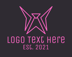 Eagle - Pink Gaming Bird logo design