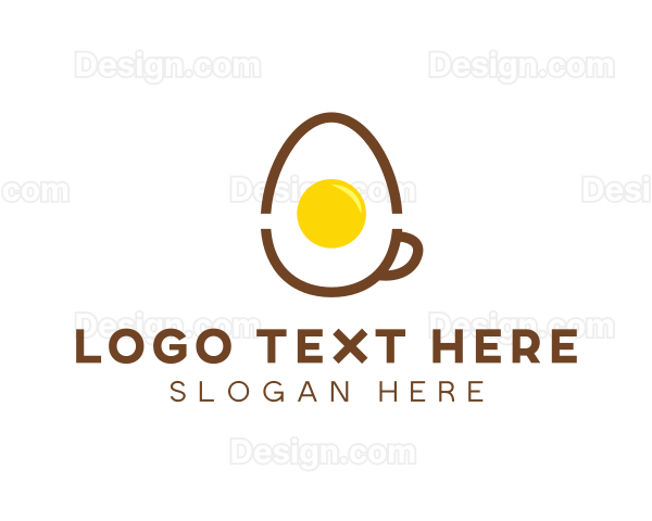 Egg Coffee Breakfast Logo