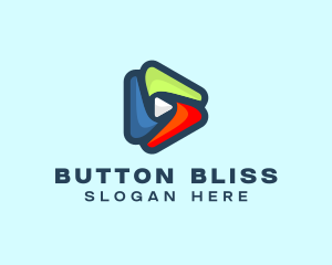 Multimedia Player Button logo design