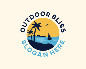 Summer Beach Travel logo design