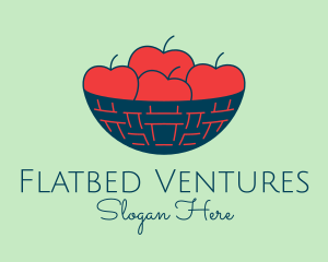 Apple Fruit Bowl Basket logo design