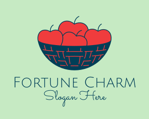 Apple Fruit Bowl Basket logo design