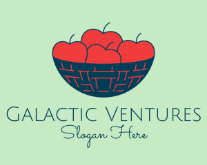 Apple Fruit Bowl Basket logo design