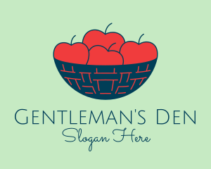 Apple Fruit Bowl Basket logo design