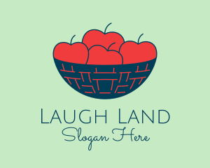 Apple Fruit Bowl Basket logo design