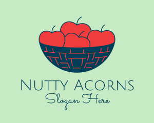 Apple Fruit Bowl Basket logo design