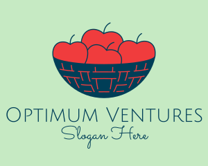 Apple Fruit Bowl Basket logo design