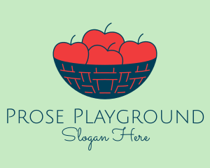 Apple Fruit Bowl Basket logo design