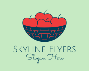 Apple Fruit Bowl Basket logo design