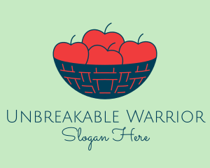 Apple Fruit Bowl Basket logo design