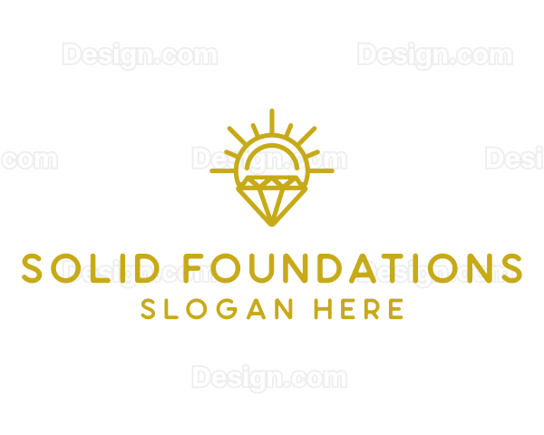 Luxury Sun Diamond Logo