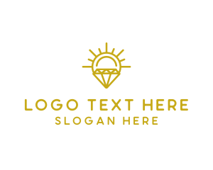 Luxury Sun Diamond logo design