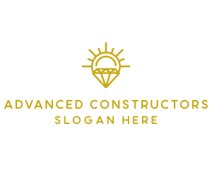 Luxury Sun Diamond logo design