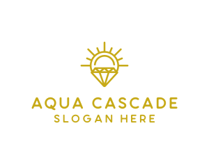 Luxury Sun Diamond logo design