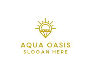 Luxury Sun Diamond logo design