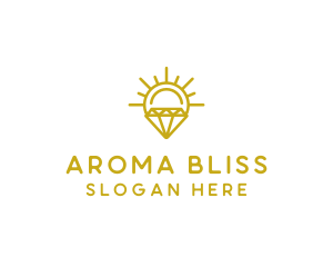 Luxury Sun Diamond logo design