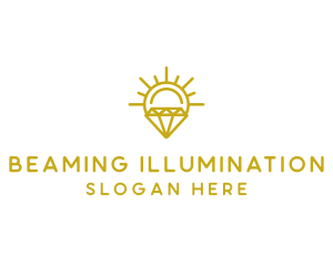 Luxury Sun Diamond logo design