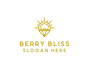 Luxury Sun Diamond logo design