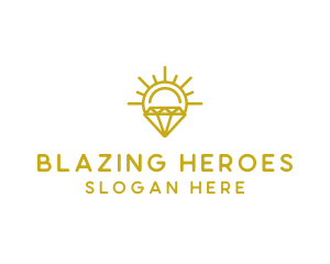 Luxury Sun Diamond logo design