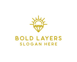 Luxury Sun Diamond logo design