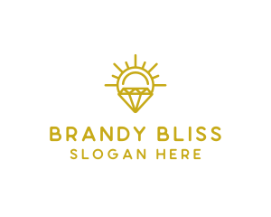 Luxury Sun Diamond logo design