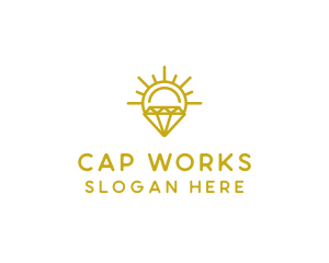 Luxury Sun Diamond logo design