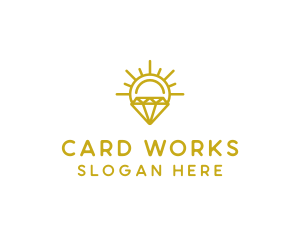 Luxury Sun Diamond logo design