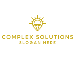 Luxury Sun Diamond logo design