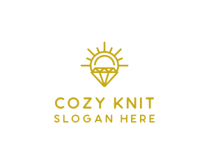 Luxury Sun Diamond logo design