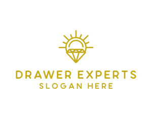 Luxury Sun Diamond logo design