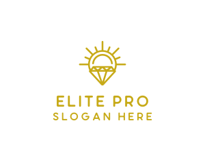 Luxury Sun Diamond logo design