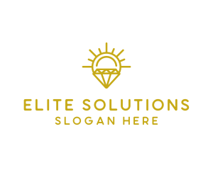 Luxury Sun Diamond logo design