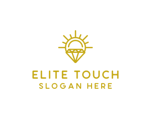 Luxury Sun Diamond logo design