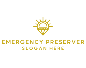 Luxury Sun Diamond logo design