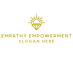 Luxury Sun Diamond logo design