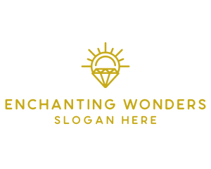 Luxury Sun Diamond logo design