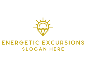 Luxury Sun Diamond logo design