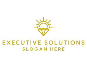 Luxury Sun Diamond logo design