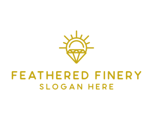 Luxury Sun Diamond logo design