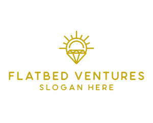 Luxury Sun Diamond logo design