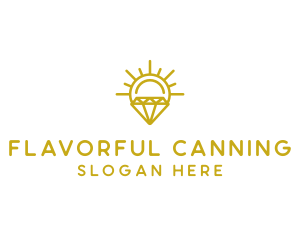 Luxury Sun Diamond logo design