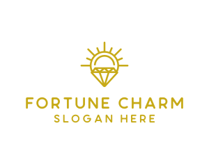 Luxury Sun Diamond logo design