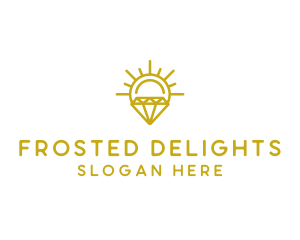 Luxury Sun Diamond logo design