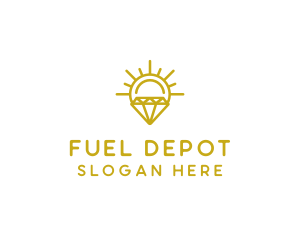 Luxury Sun Diamond logo design