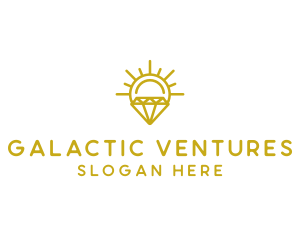 Luxury Sun Diamond logo design