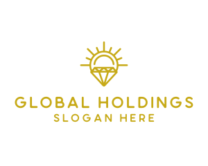 Luxury Sun Diamond logo design