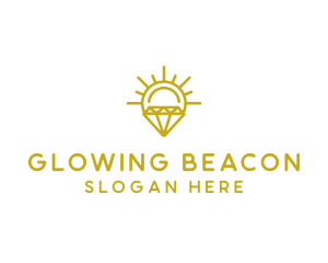 Luxury Sun Diamond logo design