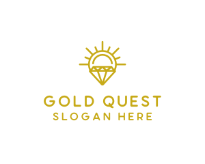 Luxury Sun Diamond logo design