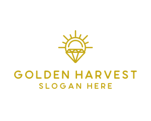 Luxury Sun Diamond logo design