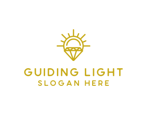 Luxury Sun Diamond logo design